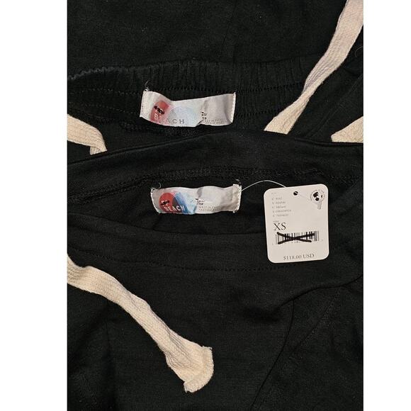 New Free People Sunset Pier Crop Top and Pants Set FP BEACH  $118 X-SMALL BLACK - Picture 3 of 6